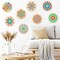 42-Piece Mandala Painting Craft Kit (6 Inch) – Wood Round Cutouts, Mandala Stencils & Colored Pencils for DIY Art, Diwali Crafts & Home Decor